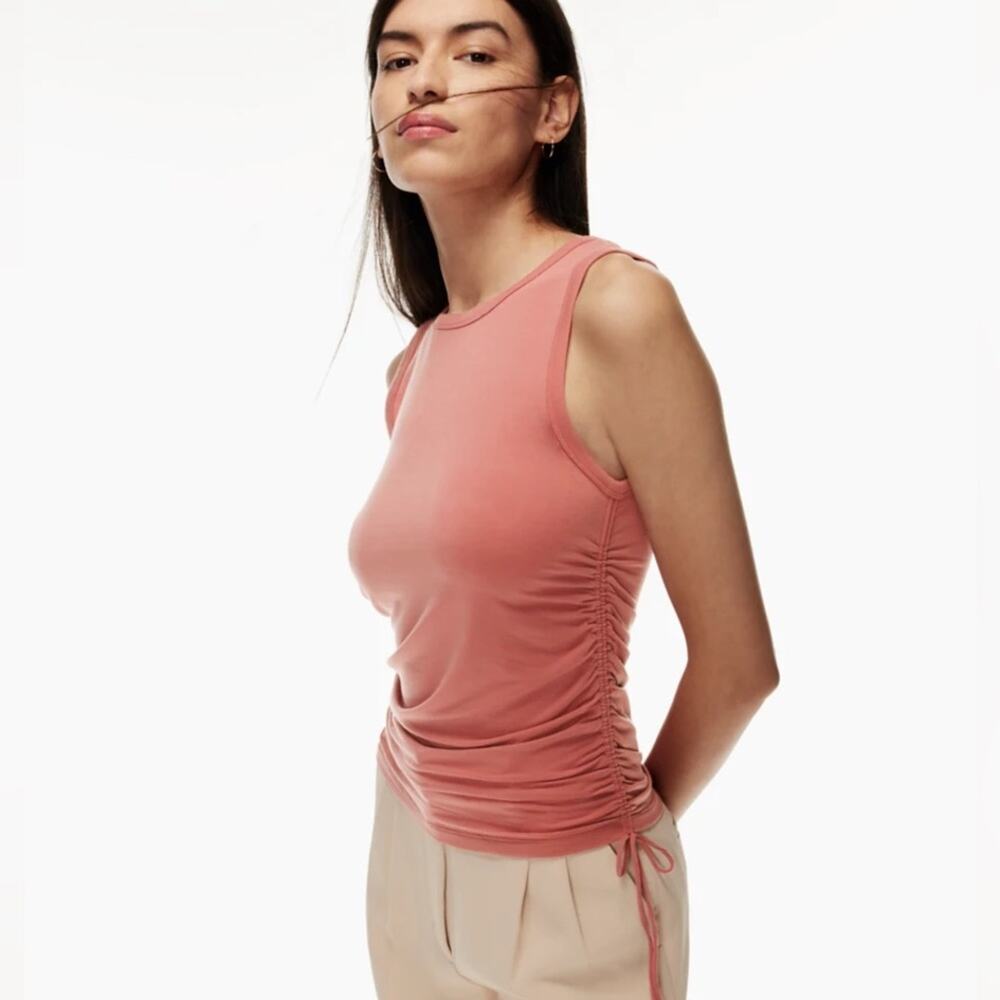 Aritzia Wilfred Patsy Ruched Adjustable Tank Top … - image 1
